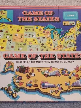 Vintage Game of the States Board Game